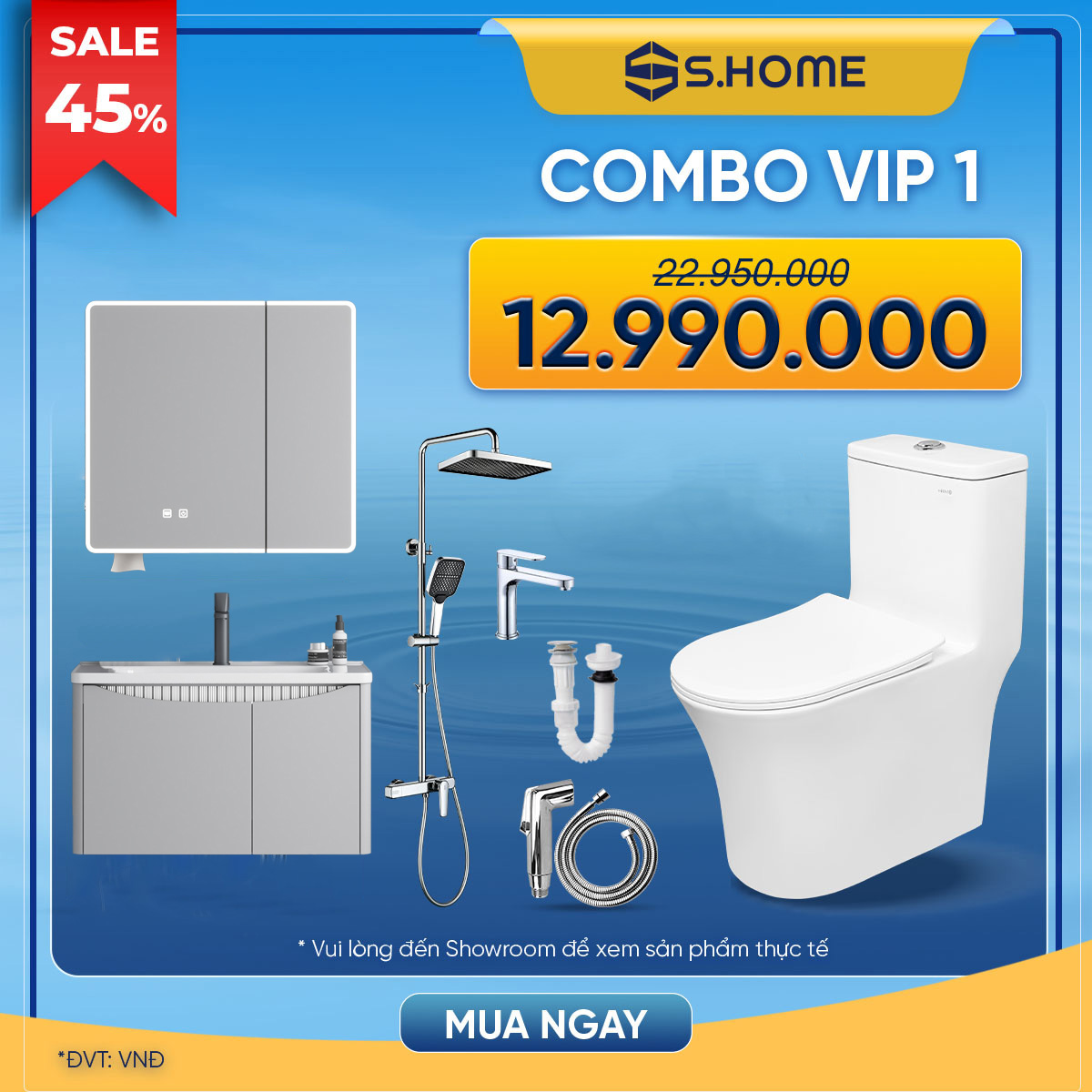 Combo Phòng tắm Ấn Tượng 12990k